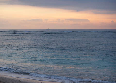 ship in the oceanの写真素材