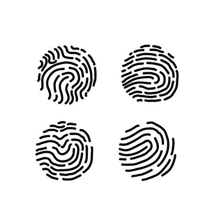 hand drawn doodle fingerprint illustration vector with doodle styleのイラスト素材