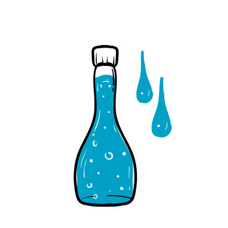 hand drawn glass of water drink illustration icon doodleのイラスト素材