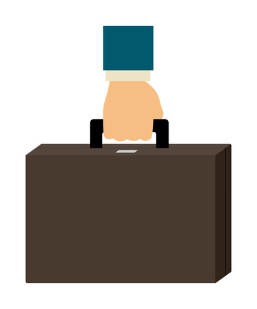 Simple cartoon of hand holding a briefcaseのイラスト素材