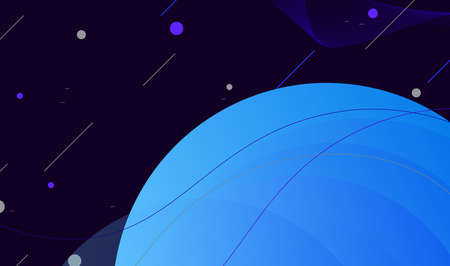 Trendy gradient shapes background composition with curved lines. Colorful geometric background. Fluid shapes composition with linesの写真素材