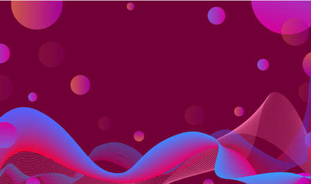 Trendy gradient shapes background composition with curved lines. Colorful geometric background....