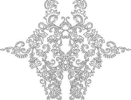 Indian Saree Embroidery Design for textile and ceramic Industries.の写真素材