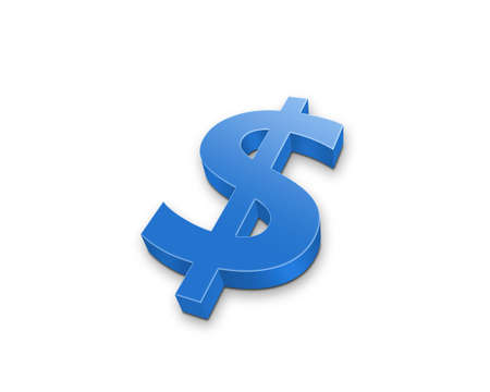 blue dollar symbolの写真素材
