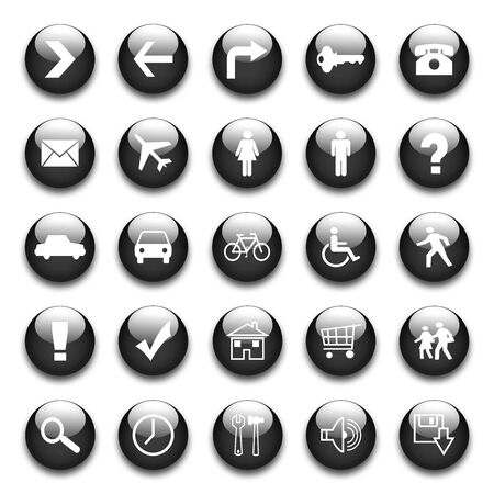 glossy web iconsの写真素材