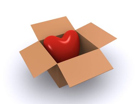 heart in a boxの写真素材
