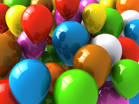 colorful balloons backgroundの写真素材