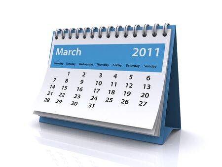 march 2011 calendarの写真素材