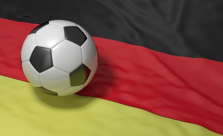 soccer ball on a German flag の写真素材