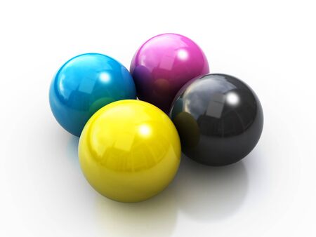 cmyk spheresの写真素材