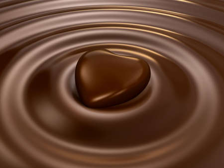 chocolate heartの写真素材