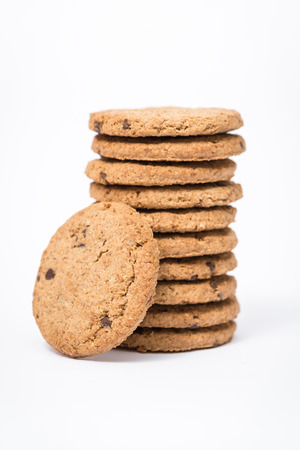 Delicious cookies isolated on the white backgroundの写真素材
