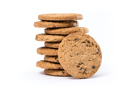 Delicious cookies isolated on the white backgroundの写真素材