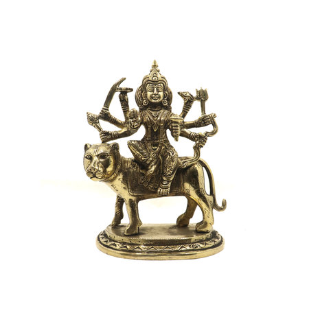 Vintage bronze statue of Hindu god kali devi isolated on white backgroundの写真素材