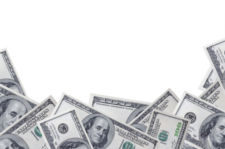 Denominations of 100 dollarsの写真素材
