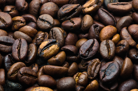 Coffee beans, closeup photo. Can be used like background.の写真素材