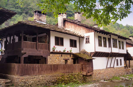 Architectural ethnographic complex Etar with typical old bulgarian architecture shows different traditional crafts from 19th century, Bulgaria.の写真素材