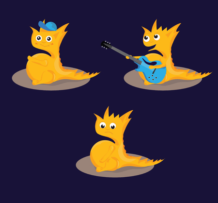 Flat monsters setのイラスト素材