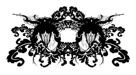 abstract floral baroque ornament - vectorのイラスト素材