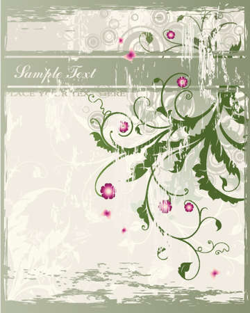 banner for text with flowersのイラスト素材