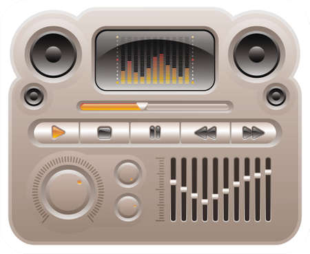 elements for skin of digital audio mp3 playerのイラスト素材