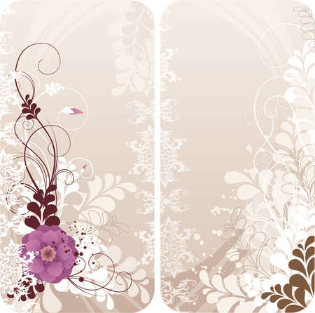 Grunge floral backgroundのイラスト素材