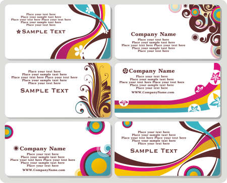 Collection of horizontal business cards templatesのイラスト素材