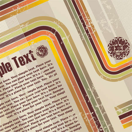  retro grunge background for cd cover or flyerのイラスト素材