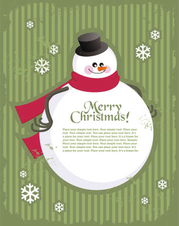 Christmas minimal simple postcard with decorative Christmas elements and space for your text. のイラスト素材