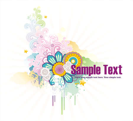  Modern colored background with free space for your text のイラスト素材