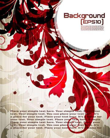 Background with floral elements and free space for your text. EPS10のイラスト素材