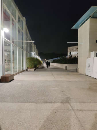 a mall last floor in the night.の写真素材