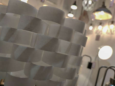 a beautiful white lamp in a market. High quality photoの写真素材