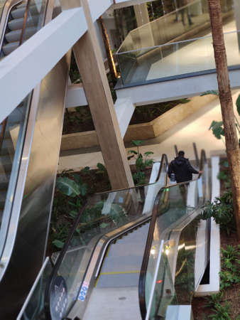 electric mall stairs going up and down. High quality photoの写真素材