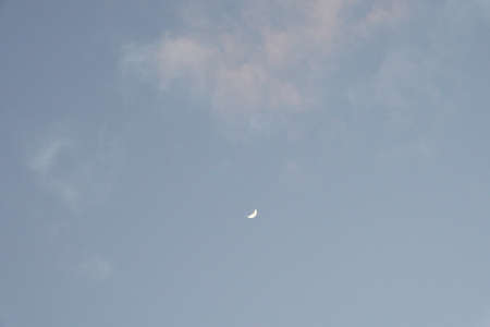 a blue sky full of beautiful cloudsの写真素材