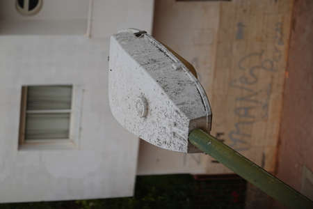 a street lamp of the street close upの写真素材