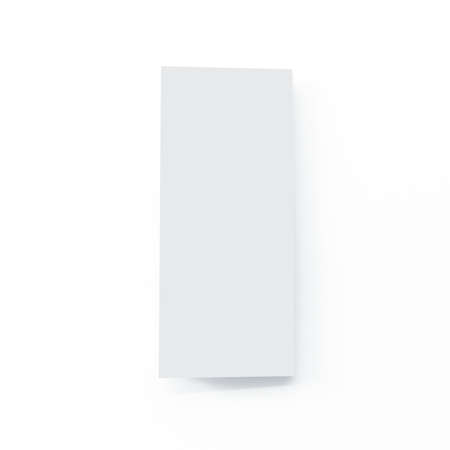 Four Fold Brochure Mock-up on Isolated White Backgroundの写真素材