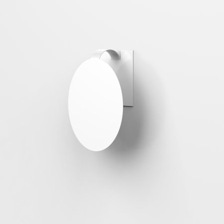 Blank white advertising PVC shelf Wobbler, plastic shelf dangler for shopping centres, 3d illustrationの写真素材