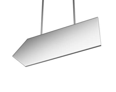 Metallic discount Sign Mockup isolated on white background, 3d illustrationの写真素材