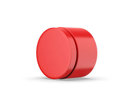 Glossy cosmetic jar for branding and mockup, cosmetic container on isolated white background, 3d...