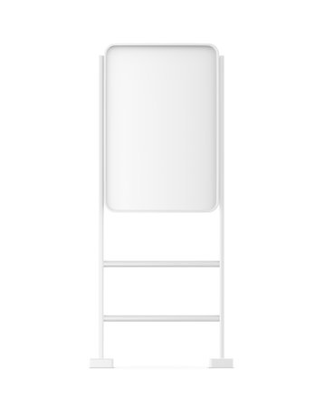 Floor standing poster display holder snap frame stand, advertisement sign holder mockup, 3d illustration.の写真素材