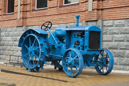Blue colored traktorの写真素材