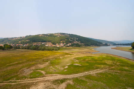 Ribarice village in Serbia with river and lake