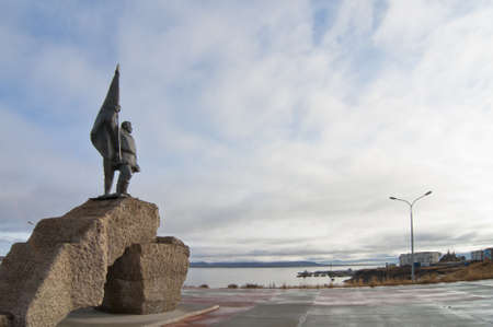 monument in Anadyr town  Chukotka 