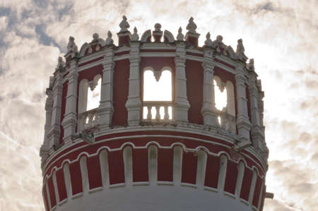 Novodevichiy monastery tower shined by sunbeams の写真素材