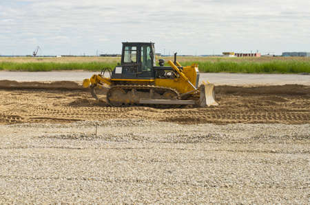Working excavator