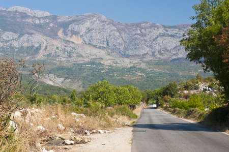Montenegro mountains and roadの写真素材