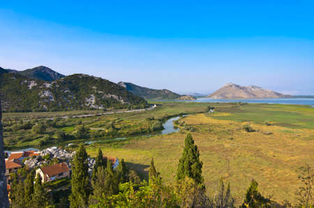 River flows to Skadar lakeの写真素材