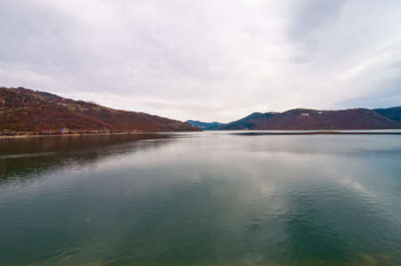 Zlatar reservoir of Uvaz power station damの写真素材