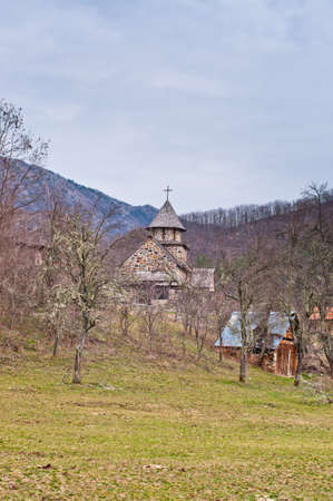 Uvaz orthodox serbian Monastery in surroundings of Zlatiborの写真素材